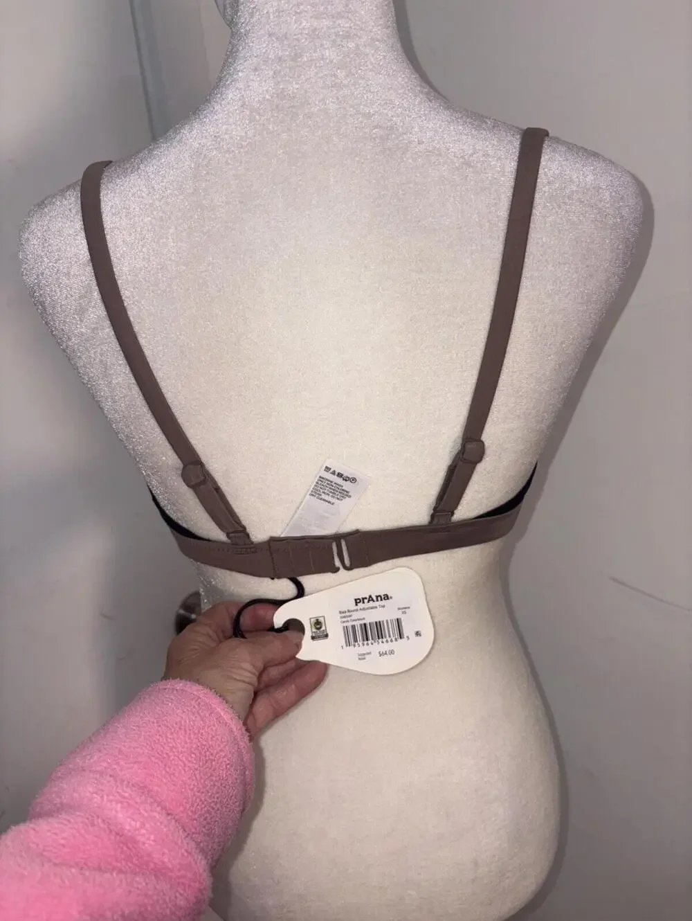 prAna NEW Baja Bound Adjustable Caron Colorblock Swim Top SZ XSmall Sporty $64